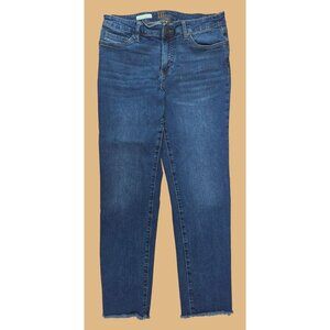 Kut From The Kloth Asher Ankle Straight Leg Jeans 10 Raw Hem